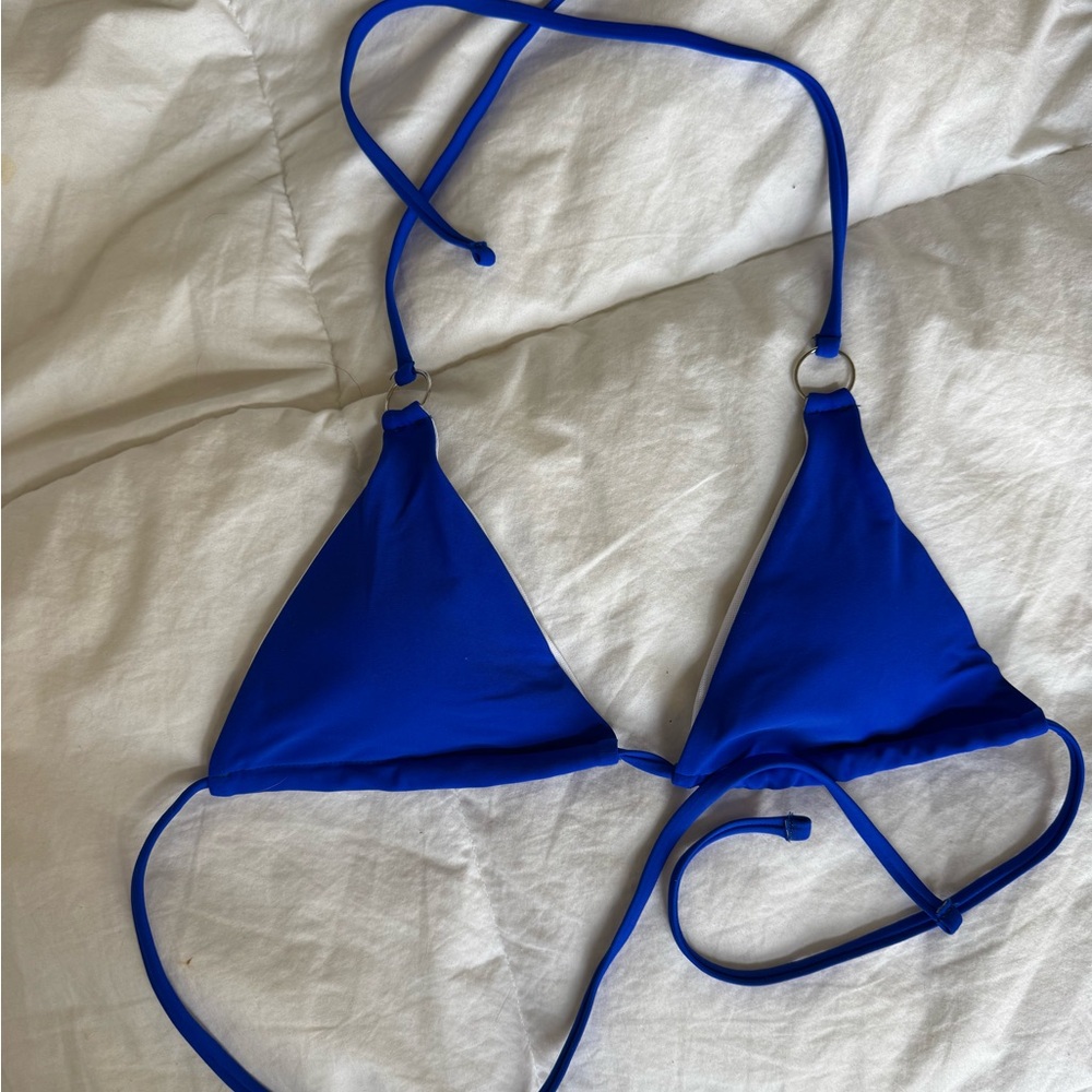 Vibrant Blue Triangle Bikini Top